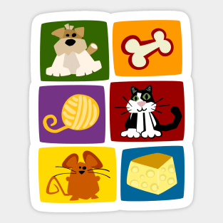 Dog, Cat, Mouse Sticker